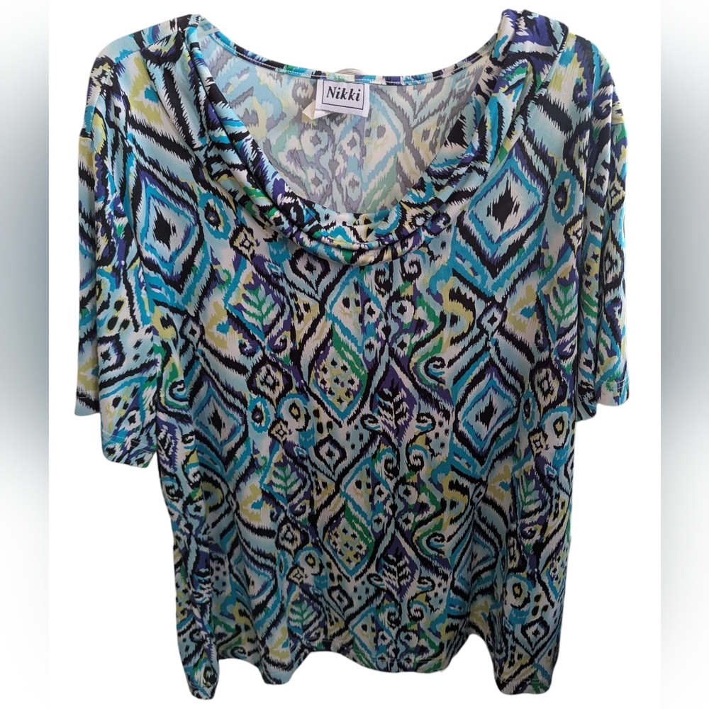 Nikki Women's Vibrant Patterned Blouse